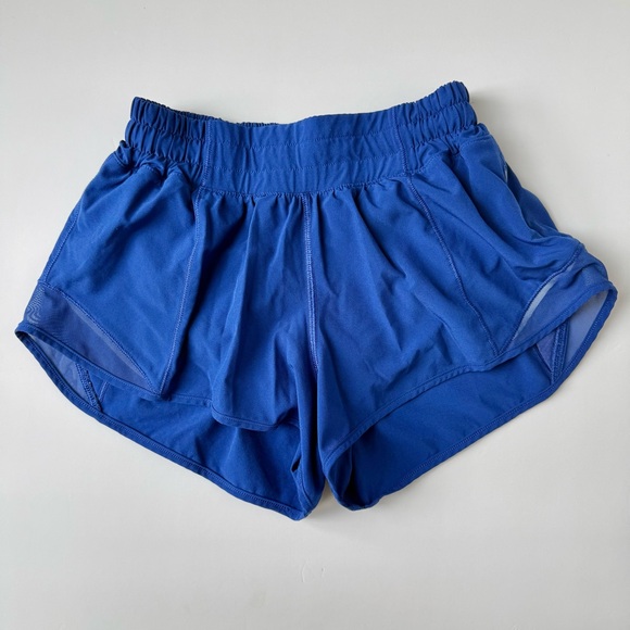 Lululemon Hotty Hot High Rise Shorts Royal Blue 2.5” Lined Size 4 - Picture 2 of 4